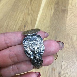 Art Noveau Sterling Childs Bangle Bracelet